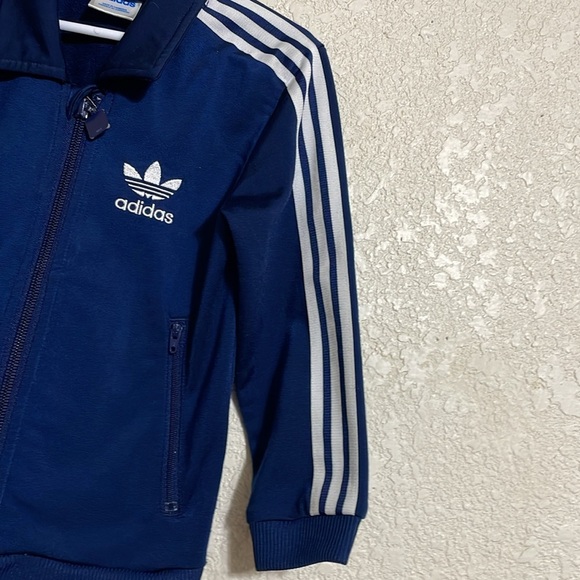 Boy Adidas Size 3 Toddlers Blue Track Jacket - Picture 3 of 5